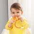 Baby Food Grade Silicone Sport Ball Teether Toy with Pacifier Clip Holder, Teething Relief Gift Set, American Football