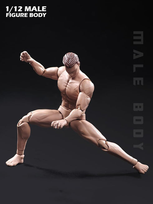 1/12 Figure,6inch Fremego Scale Action Male Strong Muscular Flexible Miniature Action Figure Body Doll Collection