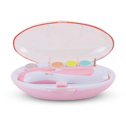 CHAFIN Baby Nail File Trimmer,Safe Electric Baby Infant Nail Filer with Light,Battery of