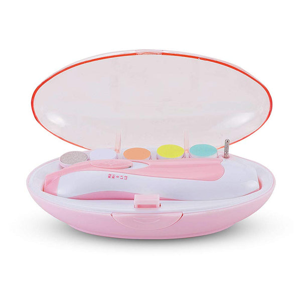 CHAFIN Baby Nail File Trimmer,Safe Electric Baby Infant Nail Filer with Light,Battery of