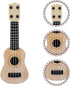 Ukelele Kids Guitar Musical Toy, 4 String Mini Classical Instrument for Toddlers Boys Girls - Beige