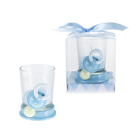 Lunaura Baby Keepsake - Set of 12 Boy Baby Pacifier with Crystals