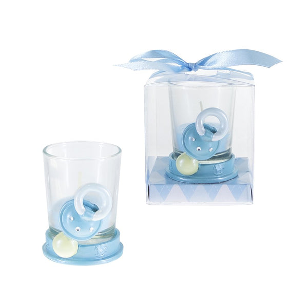 Lunaura Baby Keepsake - Set of 12 Boy Baby Pacifier with Crystals