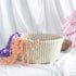 NUOBESTY Natural Round Seagrass Belly Basket with Handles for Storage, Nursery, Laundry, Picnic, and Toy Storage