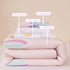 4 Set Set PERFEMET Piece Toddler Girl Bedding Space Theme Pink Toddler Bed with Sheets Soft Reversible Astronaut