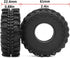 HOBBYSOUL 2pcs 1.0 Tires 61 * 22.4mm Soft Sticky 1.0 Mud Crawler Tires for RC 1/18 TRX4M 1/24 SCX24 AX24 FCX24 Enduro24 Bronco Upgrade, (2-Pack)