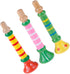 3Pcs Wood Musical Instrument Toys Small Buglet Wooden Vertical Whistle, Small Speakers Trumpet Toy for Children
