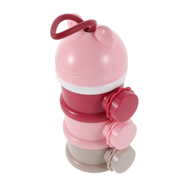 Colorful Three Layer Formula Storage Container for Travel Airtight Seal Easy Dispensing