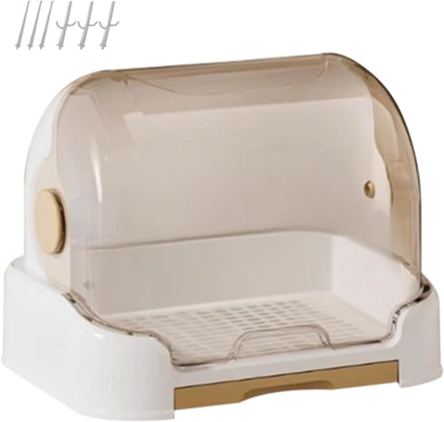Genrico Countertop Box for Bottles, Storage Box and Dryer with Lid for Bottles Breastfeeding Portable Dustproof