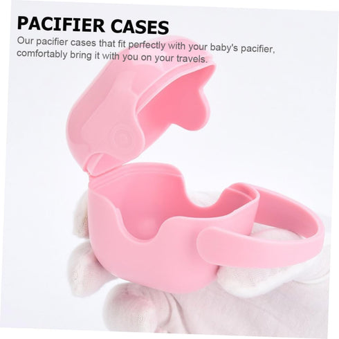 Set 2 Yardwe Portable Pacifier Box for Infants Pcs Lidded Soother Case Dustproof Design Convenient Travel Storage