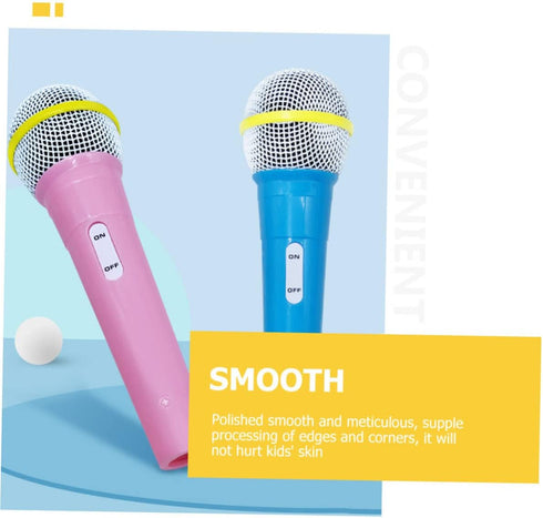 2pcs Microphone Model, Kid Cosplay Play Microphone, Simulation Microphone Party Favors Photo Prop Toy