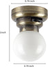 1:12 Set Waldosia Scale Dollhouse Miniature Brass LED Ceiling Light