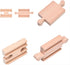 Ioffersuper 12 Set, pcs Wooden Train Track Male-Male Female-Female Bump Tracks, Bridge Pier Track(Random Colour),Cross