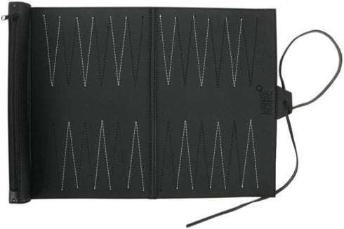 Travel Backgammon Set - Classic Leather Board Game for Adults and Kids, Portable Gift Package