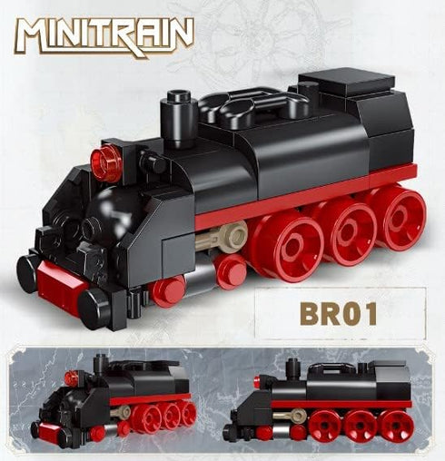 6 1 Set 463 6 Set, Apostrophe Games in Steam Trains Building Block Pcs Variety of Trains, Unique Retro Style Model