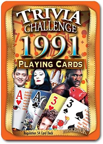 Flickback 1991 Trivia Playing Cards Birthday