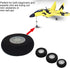 Bettomshin RC Airplane Wheels, 4Pcs 1.97inch Dia Tire and Wheel Sets, Aircraft Foam Wheel Replacement for DIY RC Model