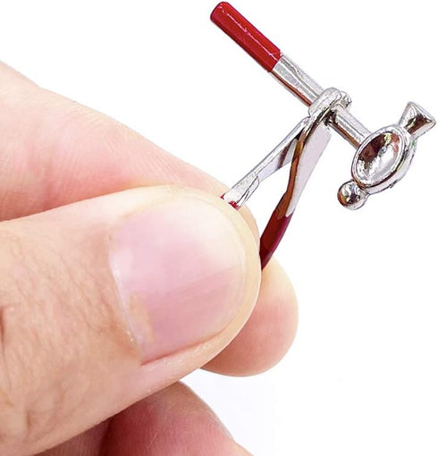 17PCS 1:12 Miniature Doll House Tools Metal Home Repair Multi-Tool Model Set Fun for Party Dollhouse Decoration Accessories Mini Yard Supplies Creative Pretend Toy (tool)