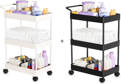 Volnamal Baby Diaper Caddy, Plastic Diaper Storage Caddy Organizer for Changing Table
