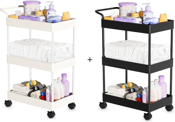 Volnamal Baby Diaper Caddy, Plastic Diaper Storage Caddy Organizer for Changing Table