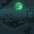 Glow in The Dark Moon Wall Decals, 11.8 Inch Luminous Sticker, Perfect Ceiling or Wall Decor for Kids' Bedroom
