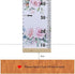 Baby Growth Chart Ruler Wall Hanging Measurement Chart with Wood Frame for Kids Nursery Room 8'' x 79'' (Pink Flower)
