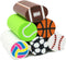 Honbay 6PCS Sports Themed Pencil Erasers - Basketball, Soccer, Football, Baseball, Tennis, Volleyball