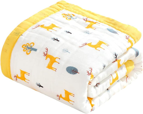 FCTREE Baby Blanket Unisex Swaddle Wrap Soft Cot Muslin Swaddle Blankets,Nursery Bed Throw