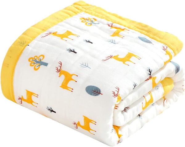FCTREE Baby Blanket Unisex Swaddle Wrap Soft Cot Muslin Swaddle Blankets,Nursery Bed Throw