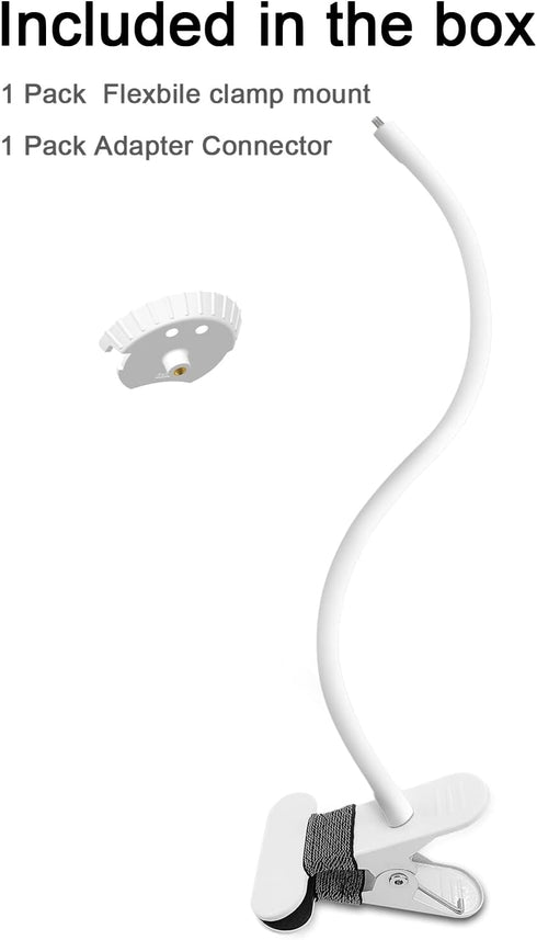 Baby Monitor Mount - Compatible with Babysense HD S2/V43 Baby Monitor, Flexible Clip Clamp Mount with Long Gooseneck Arm