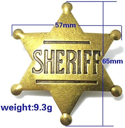 iMagitek 2 Pack 2.6 Inch Mental Western Sheriff Badge for Kids Party Favors and School Carnival Prizes