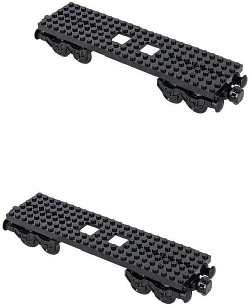 MOC City Creative Building Set Train Base Wheels, Low-Loader Truck & Railway