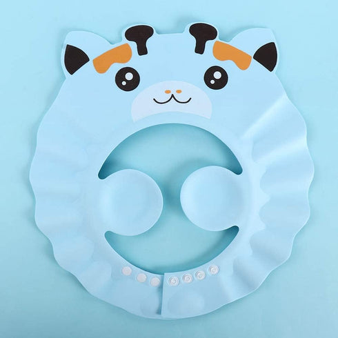 Generic Baby Shower Shampoo Cap Adjustable Safe Shower Bathing Cap Hair Wash Eye Ear Protection for Toddler Baby