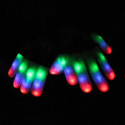 Luwint LED Colorful Flashing Finger Lighting Gloves - Glow Rave Cool Toys for Teens