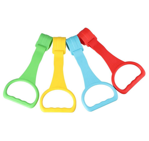 Vctitil 4 Pieces Crib Hook Baby Plastic Pull Ring Creative Teaching Stroller