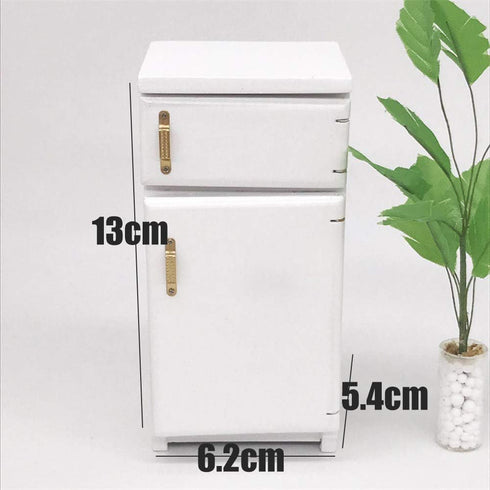 Dollhouse Decoration Accessories - Mini Dollhouse Furniture Refrigerator, Miniature Living Room Pretend Play Toy