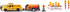 Siku 3505, RAM 1500 Pick-Up with Compressor Trailer, 1:50, Metal/Plastic, Yellow/Orange, Incl. barriers