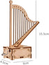 ibasenice Wooden Harp Model, 2 Pcs Box 3D Puzzles for Kids, DIY Music Box Ornament