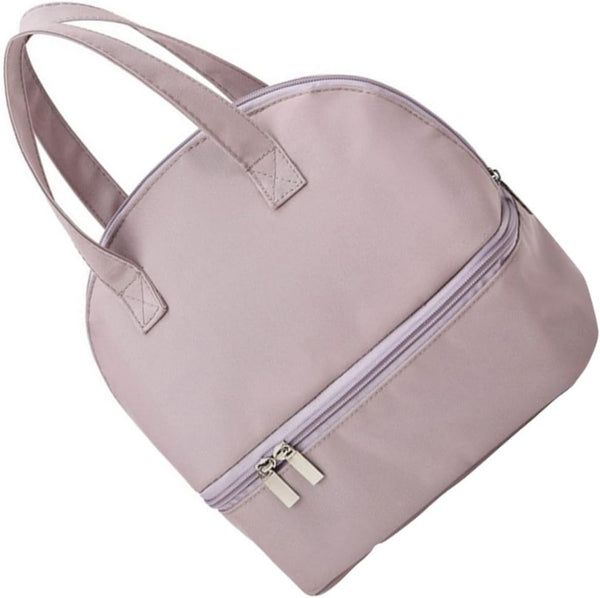 Portable Breast Milk Storage Bag Insulated Fresh Keeping Pouch Purple Polyester Waterproof