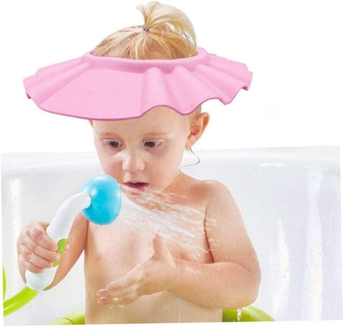 Lcarege 3PCS Baby Bath Soft Cap Adjustable Soft Bath Cap Shampoo Protection Products for Baby Kids Child Shower