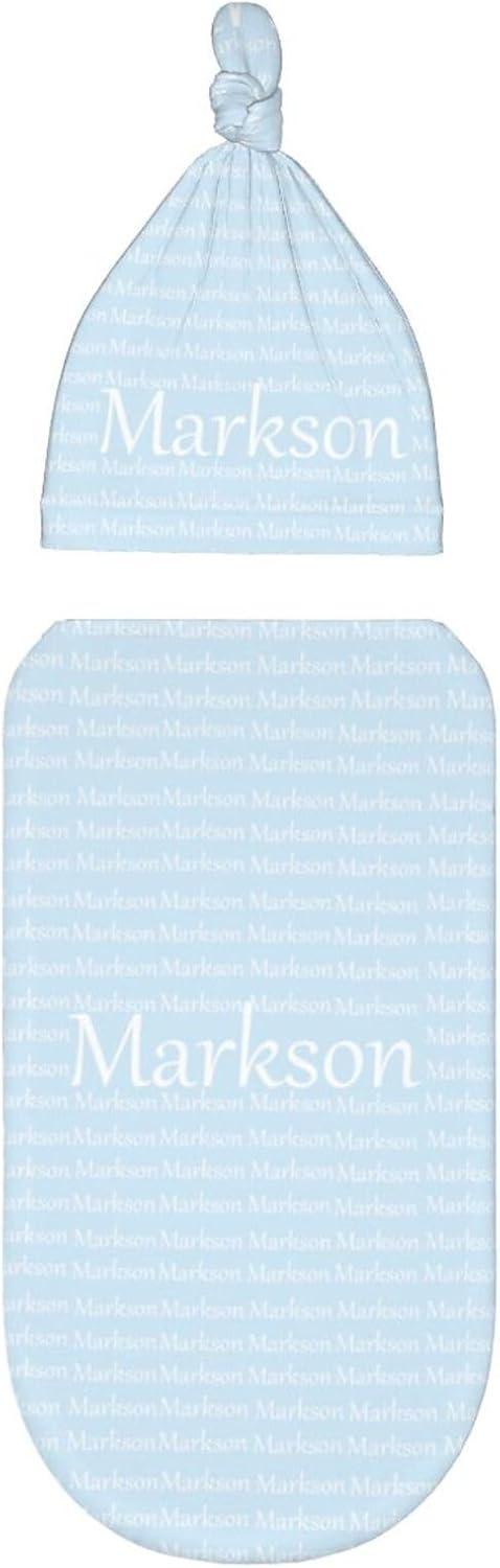 Generic Personalized Baby Swaddle Blanket with Name, Custom Nursery Blankets, Customized Infant Gifts,