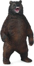 Gemini&Genius Large Brown Bear Toy for Kids, Lifelike Grizzly Safari Animal Figurine, Wildlife Action Figure