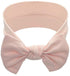 Baby Girl Headbands - Infant, Toddler Cotton Handmade Hairbands with Bows (White, Gray, Pink, Powder Pink)