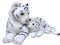 Wild Republic Mom & Baby White Tiger Plush, Stuffed Animal, Plush Toy,
