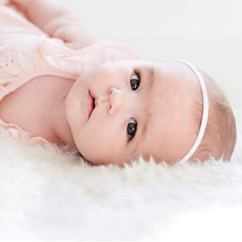 inSowni 50 Pack Super Soft Stretchy Solid Nylon Headbands, One Size Fits All Baby Hair Bands