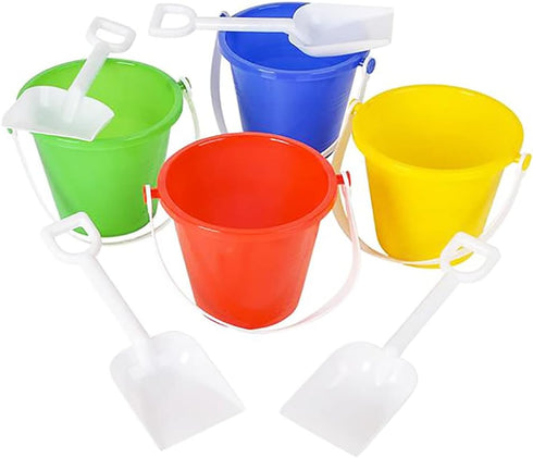 Playsets (Pack 8) 4.75" Set 1 1 The Dreidel Company Beach Day of Sand Bucket Play Box Includes, Pail, Shovel Toy