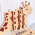 Customizable Giraffe Height Chart - Wooden Growth Ruler for Kids' Rooms