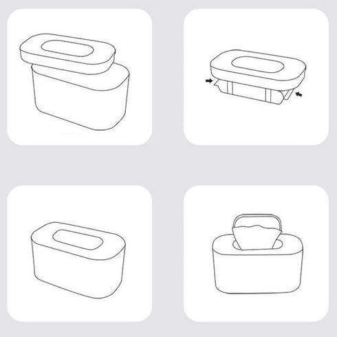 flexman 7.87x4.72x3.86in 21cmx13cmx12cm) Baby Wipe Warmer, PC Material Top Heating Lock Moisture Wet Wipes Dispenser