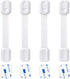 Socub 4 Pack Child Safety Cabinet Strap Locks, Multi-Use Latch with Strong Adhesive Pads for Cabinets and Drawers