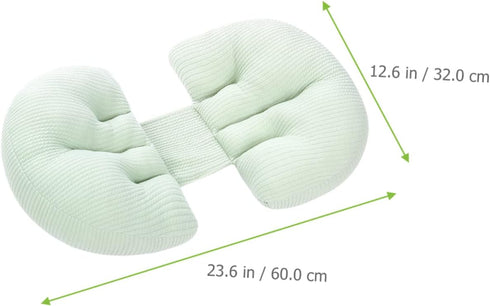 Pregnancy Pillow for Side Sleeping Multi-Functional U-Shaped Support Cushion for Abdominal and Lumbar Comfort